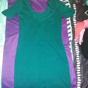 TURTLE GREEN FITTED DRESS